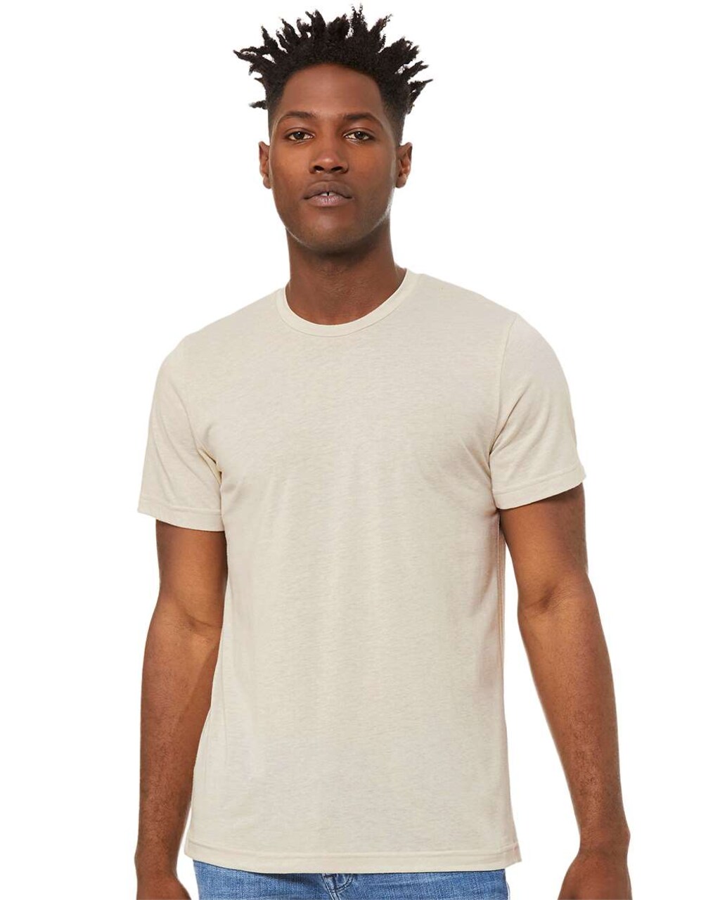 BELLA + CANVAS Triblend Crewneck Short Sleeve T-Shirt for Summer Wear & Custom Print Everyday Tee